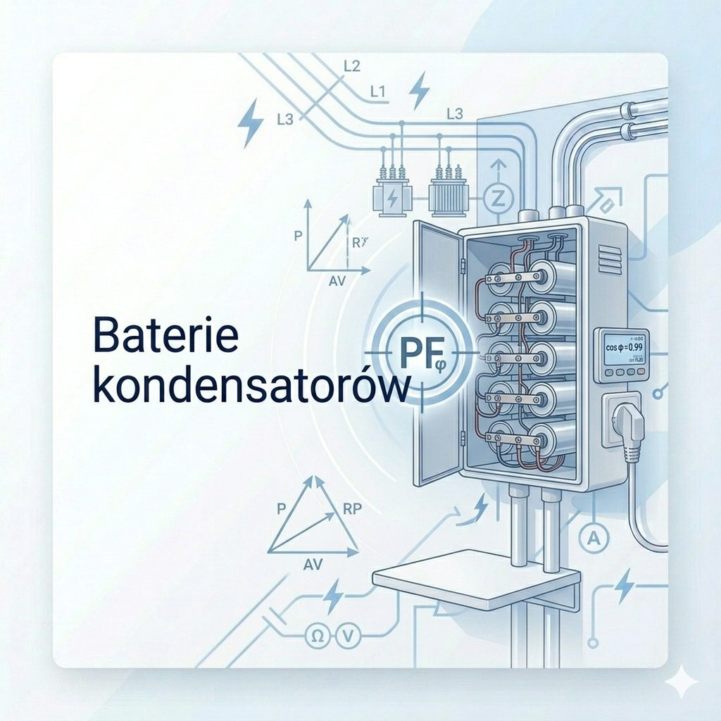 Rozdzielnia zawierająca baterie kondesatorów